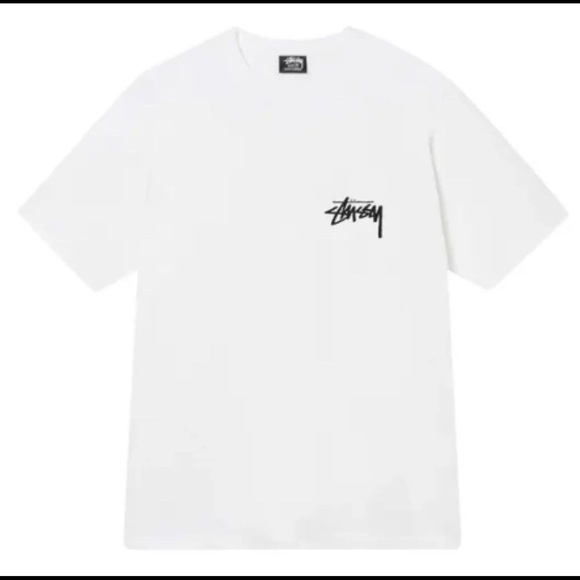 Stussy White T-Shirt with Pink Dice Graphic New - Picture 2 of 2